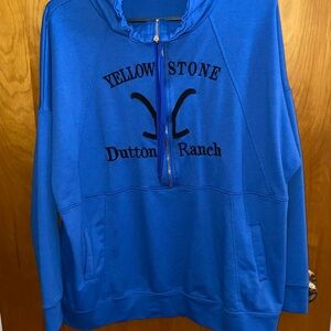 Blue Yellowstone Dutton Ranch Pullover